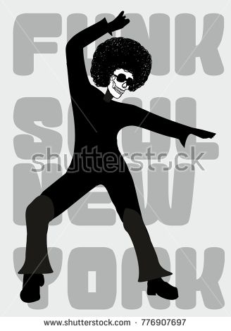 328x470 Skull Funk Soul Disco Dancer Printing And Embroidery Graphic