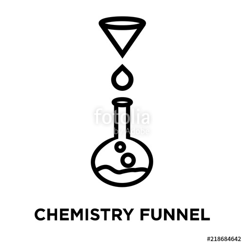 500x500 Chemistry Funnel Icon Vector Isolated On White Background