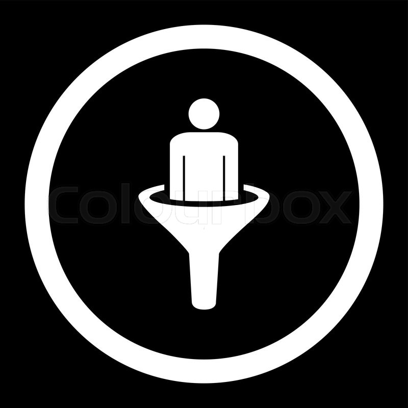 800x800 Sales Funnel Vector Icon. This Rounded Flat Symbol Is Drawn With