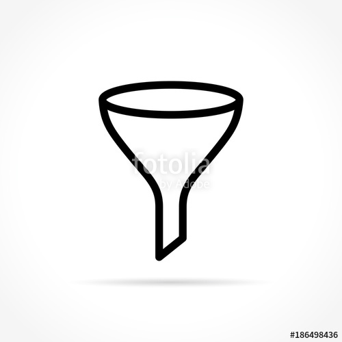 500x500 Funnel Icon On White Background Stock Image And Royalty Free
