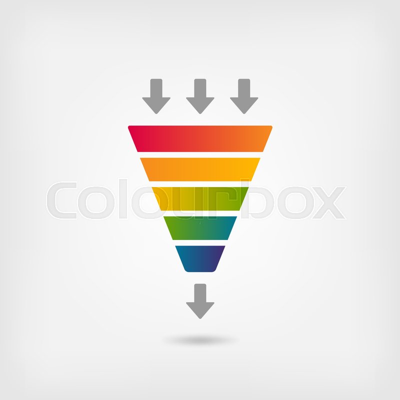 800x800 Rainbow Color Marketing Funnel