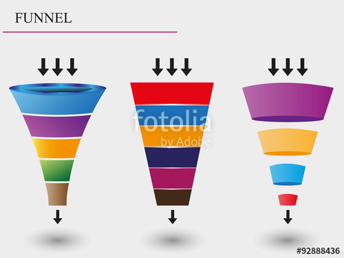 500x375 Sales Funnel. Vector Illustration. Stock Image And Royalty Free