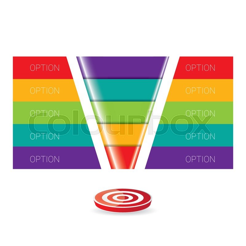 800x800 Vector Infographic Or Web Design Template . Vector Sales Funnel