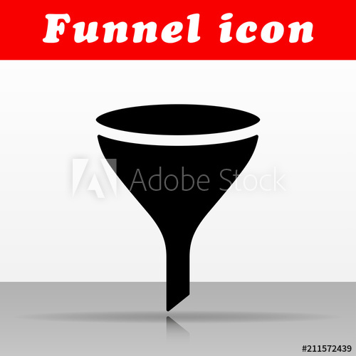 500x500 Black Funnel Vector Icon Design