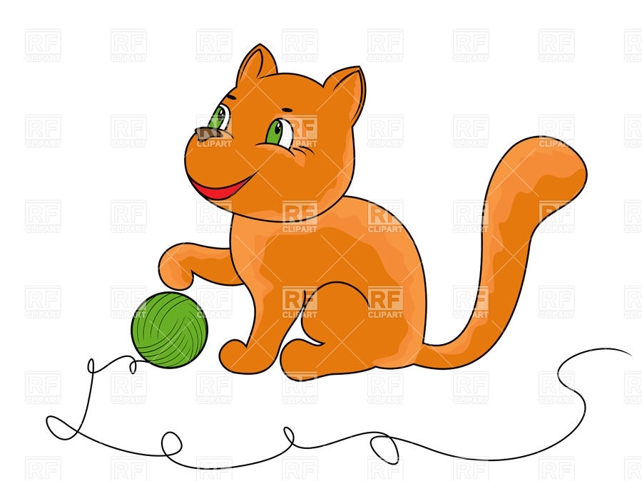 900x675 Little Funny Kitten Playing With Ball Of Yarn