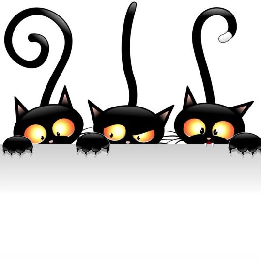 539x539 Three Funny Carton Cat Vector Free Download