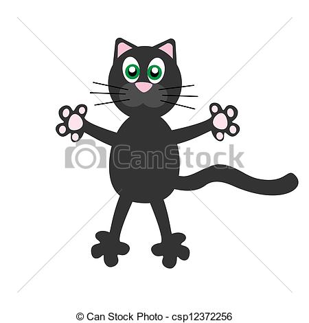 450x470 Vector Illustration Of Funny Cat.