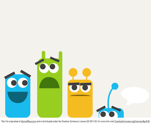 580x479 Cute Colorful Monsters