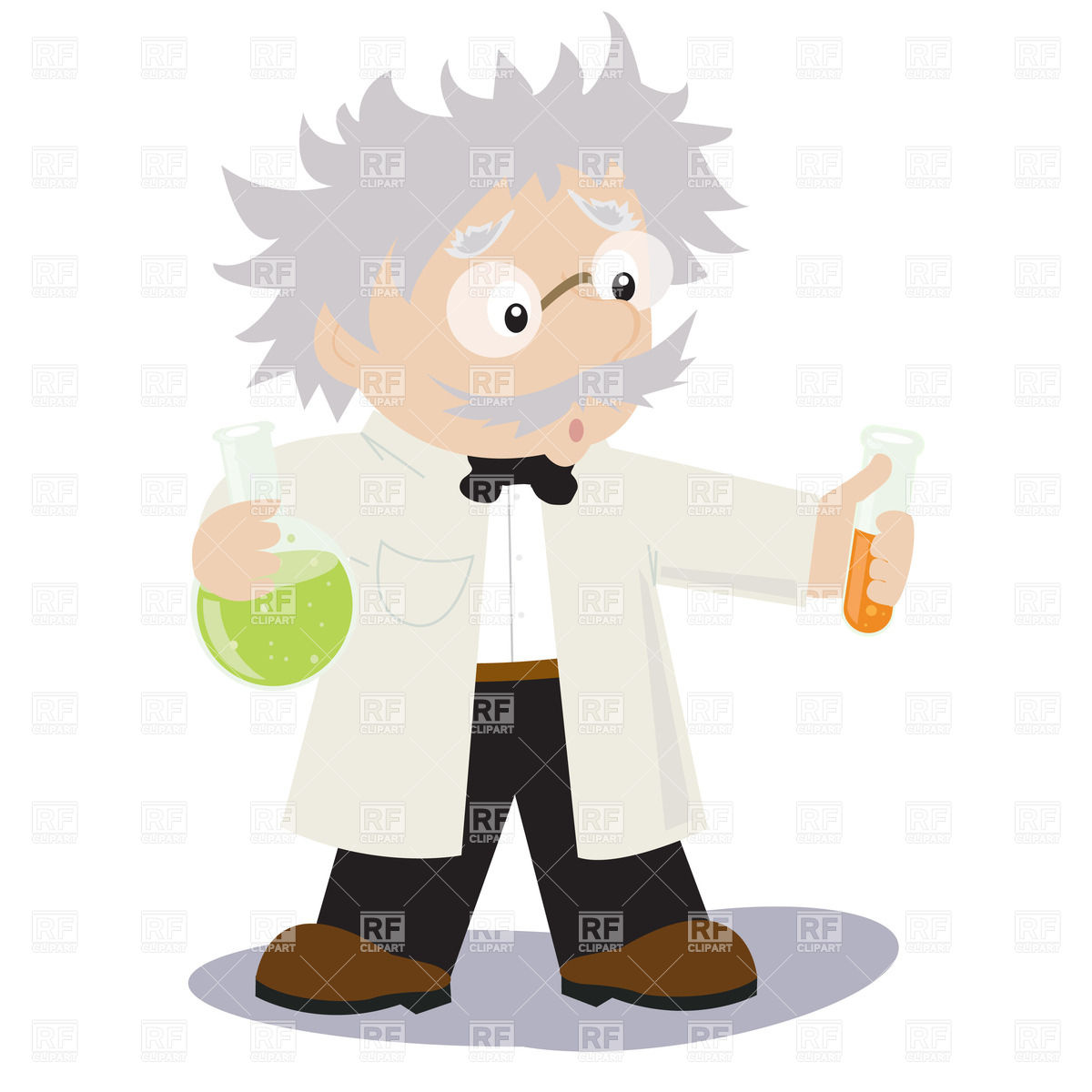 1200x1200 Funny Cartoon Scientist Vector Image Vector Artwork Of People