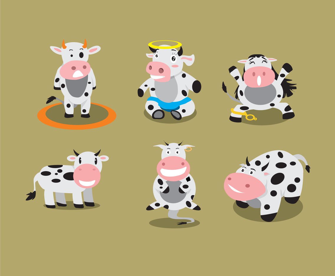 1136x936 Funny Cartoon Cow Vector Vector Art Amp Graphics