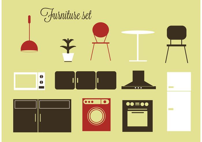 700x490 Free Vector Furniture And Home Accessories