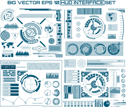 500x426 Futuristic Hud Interface Template Vector 06 Free Download