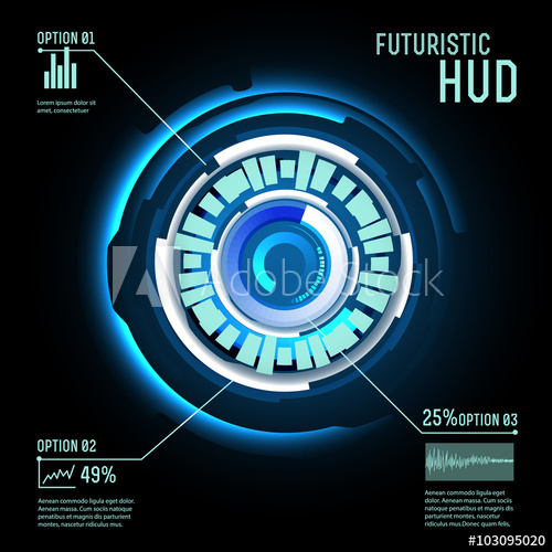 500x500 Futuristic Interface, Hud, Imfographics ,vector