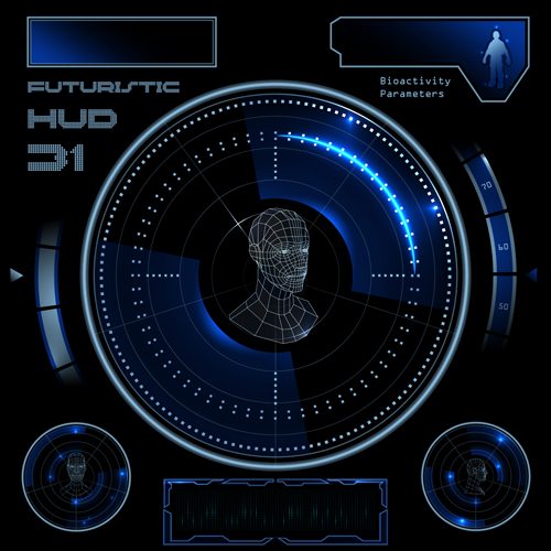 500x500 Game Interface Futuristic Hud Template Vector 03
