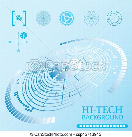 450x470 Sci Fi Futuristic User Interface, Abstract Technology Background