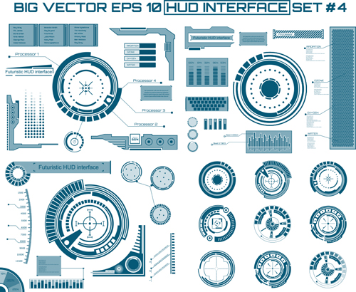 500x410 Futuristic Hud Interface Template Vector 03 Free Download