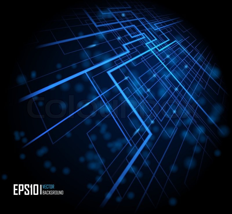 800x740 Vector Illustration Of Futuristic Blue Abstract Glowing Background