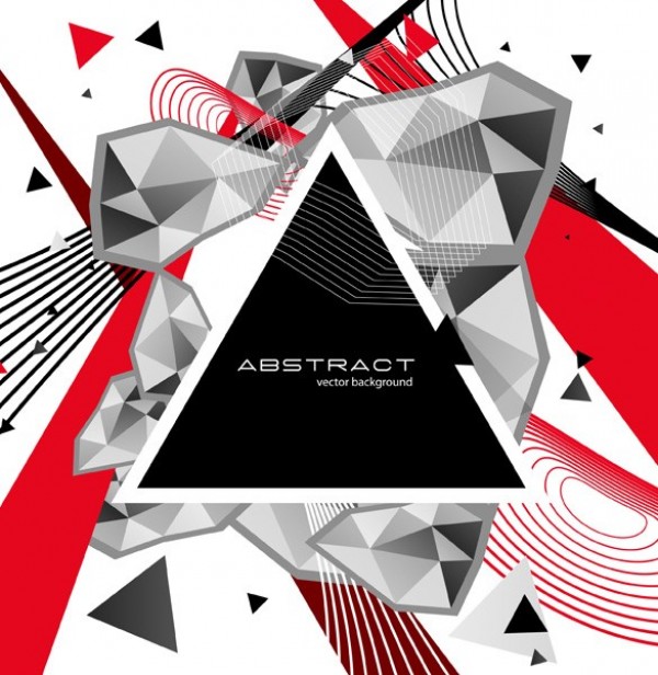 600x616 Bold Futuristic Shapes Abstract Vector Background