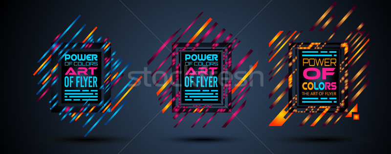 800x315 Futuristic Frame Art Design With Abstract Shapes And Drops Of