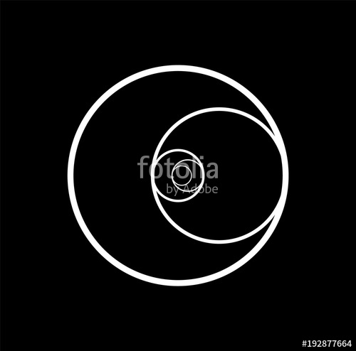 500x494 Minimalistic Style Design. Golden Ratio. Geometric Shapes. Circles