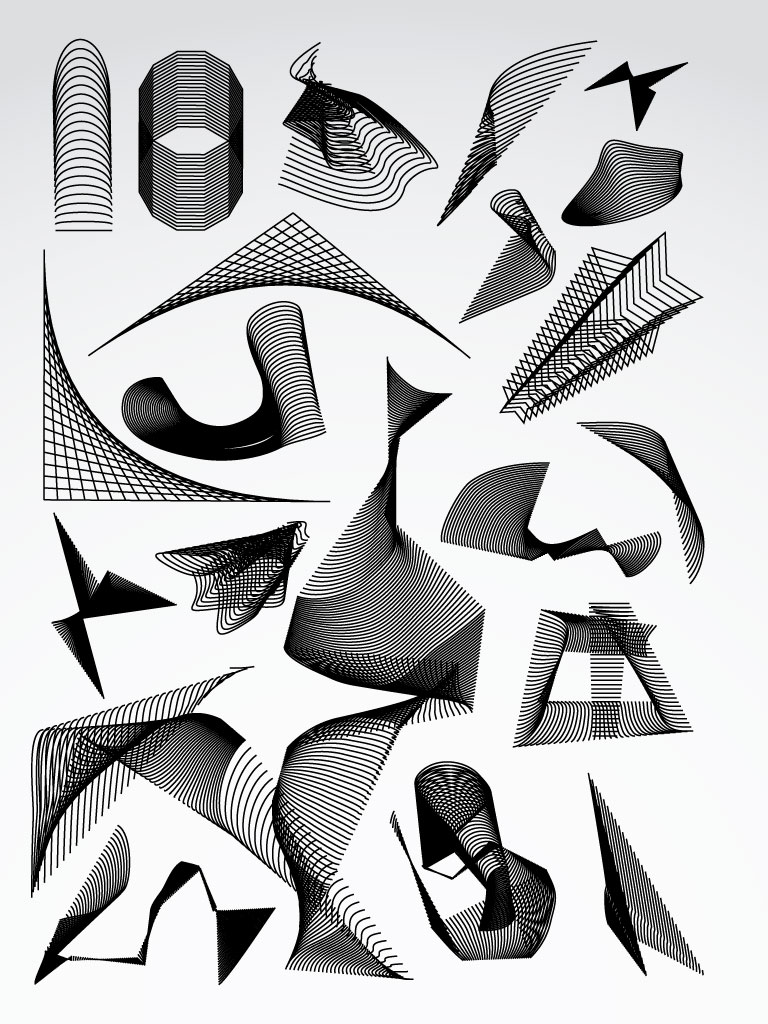 768x1024 Wireframe Shapes Bundle