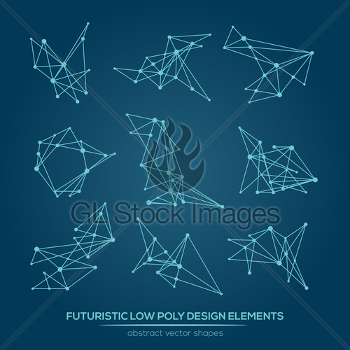 500x500 Abstract Polygonal Futuristic Glitch Shapes Gl Stock Images