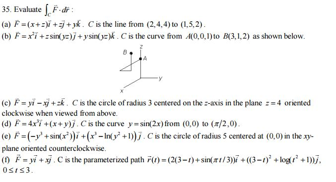 677x368 Solved Evaluate Integral C F Vector. Dr Vector F Vector