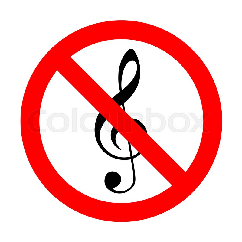 800x800 No Music Violin Clef Sign. G Clef.no Treble Clef. Stock Vector
