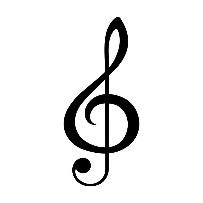 690x690 Treble Clef Vector