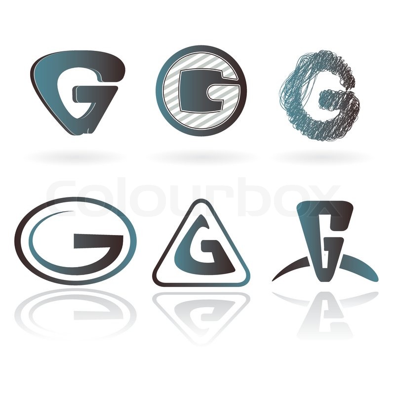 800x800 Set Of Letter G Designs Vector Image Stock Vector Colourbox