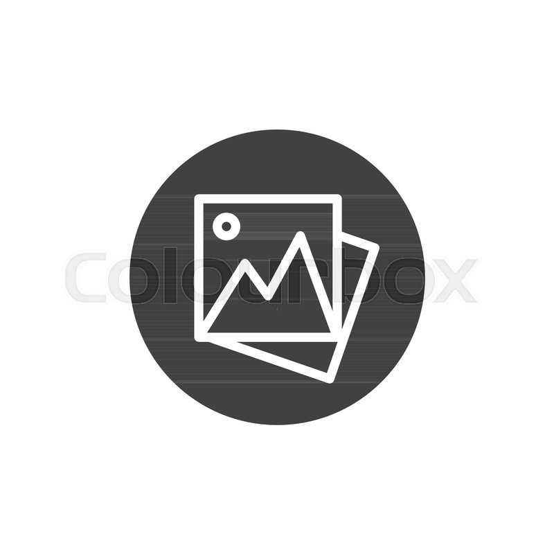 800x800 Photo Gallery Icon Vector, Filled Flat Sign, Solid Pictogram