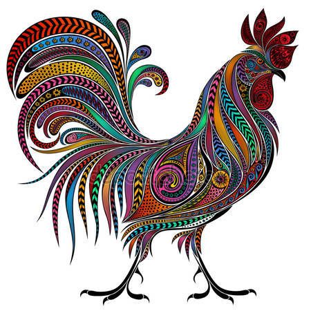 450x450 Vector De Color De Gallo De Los Patrones Para El Nuevo 2017
