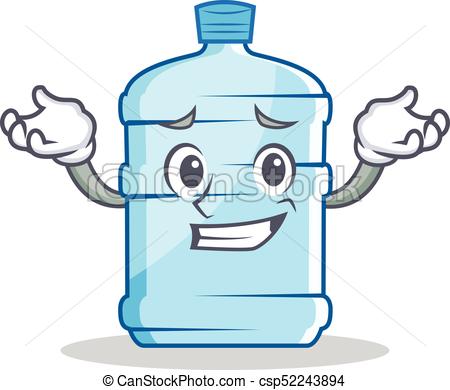 450x390 Grinning Gallon Character Cartoon Style Vector Illustration.