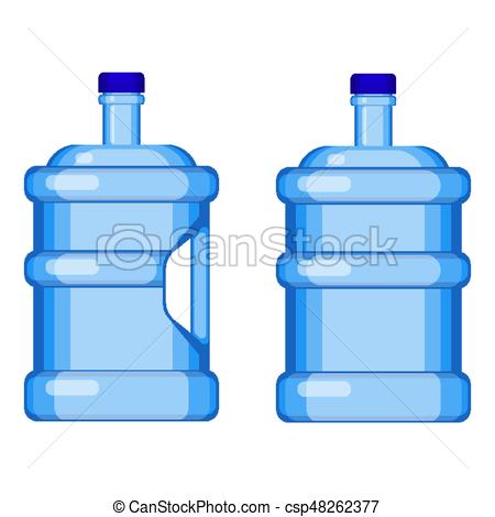 450x470 Two Gallon Water Bottles With And Without Handle Isolated On White