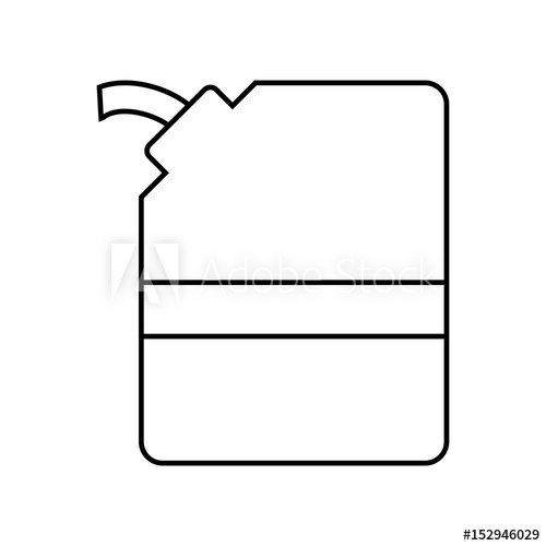 500x500 Oil Gallon Icon Over White Background. Vector Illustration