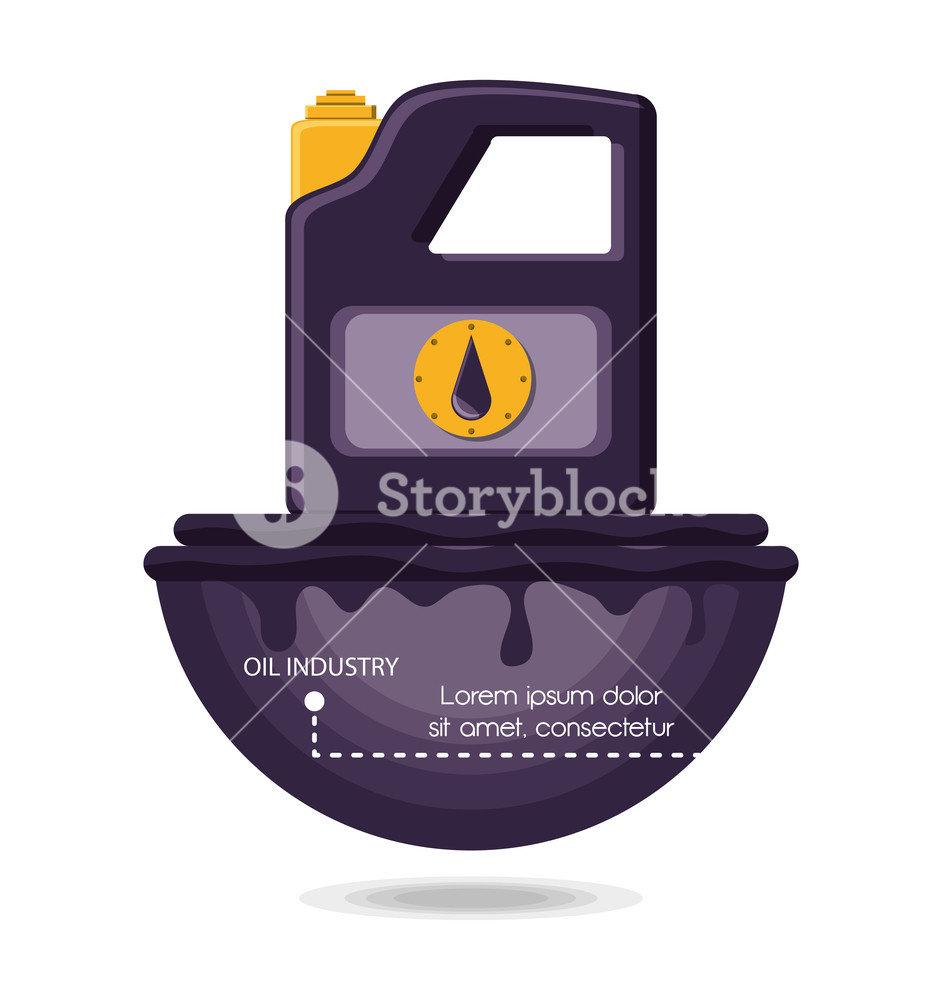 942x1000 Oil Industry With Gallon Vector Illustration Design Royalty Free