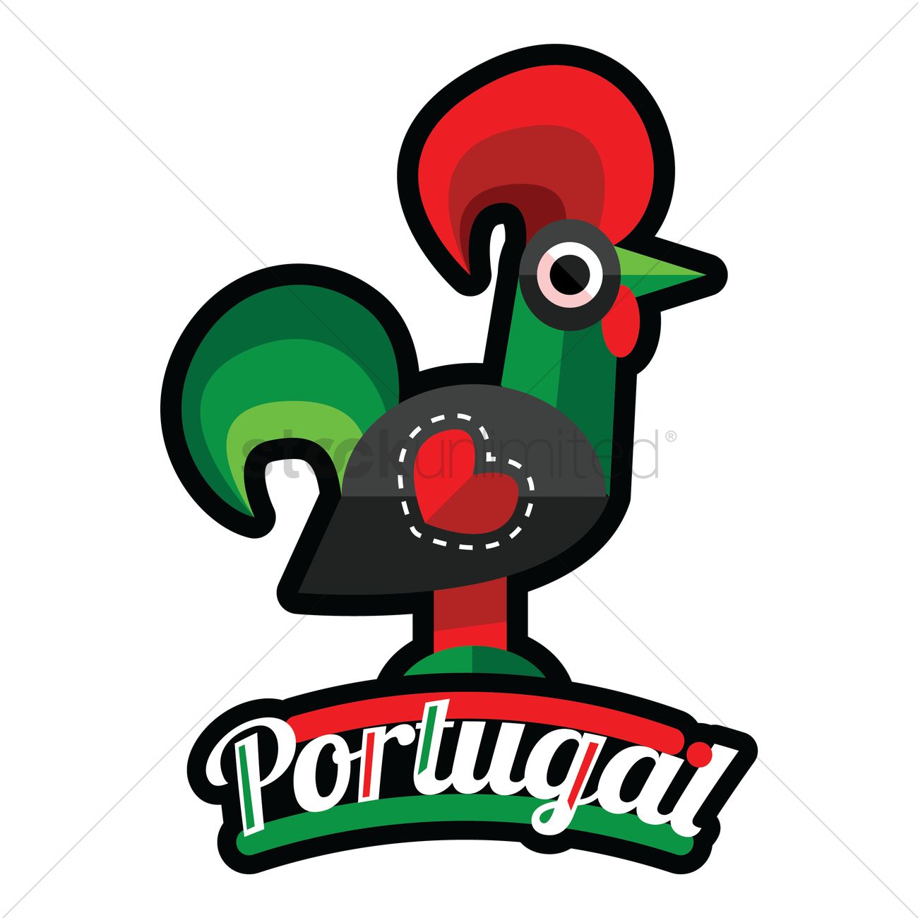 1300x1300 Galo De Barcelos Vector Image