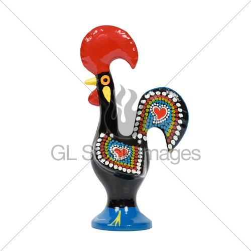 500x500 Rooster Of Barcelos On White Background Gl Stock Images
