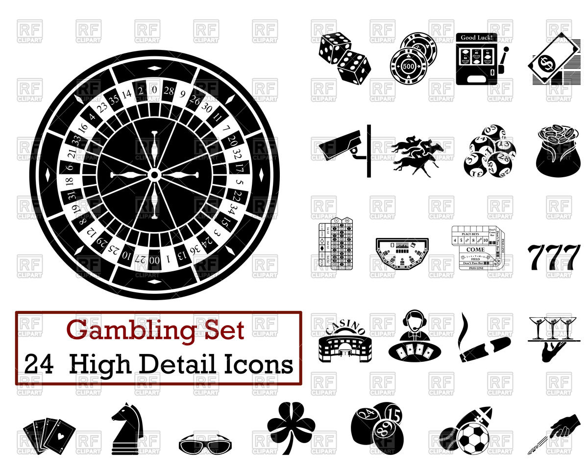 1200x960 Gambling Icons Vector Image Vector Artwork Of Sport And Leisure