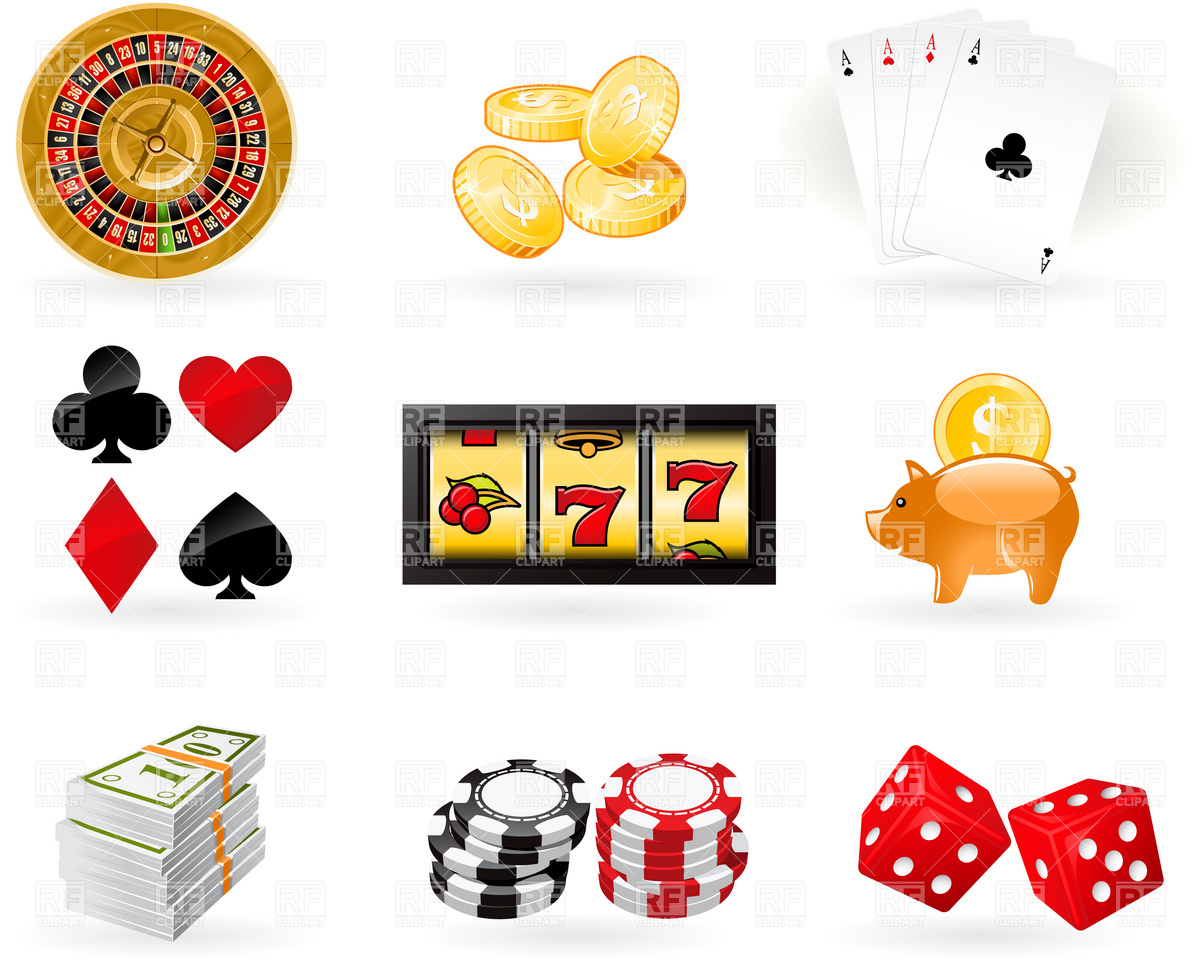 1200x960 Playing Cards, Roulette Wheel And Gambling Chips Vector Image