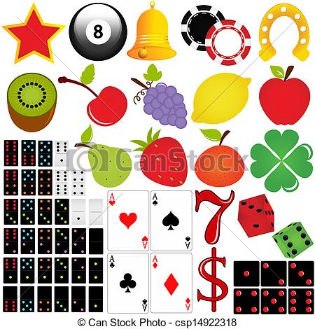 450x470 Vector Icon Set Casino And Gambling Isolated On White .