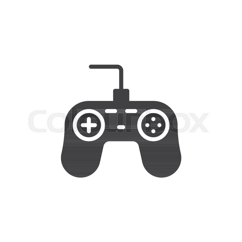 800x800 Game Controller Icon Vector, Filled Flat Sign, Solid Pictogram