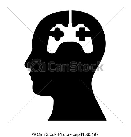 450x470 Head And Game Controller Icon Image Vector Illustration Design.