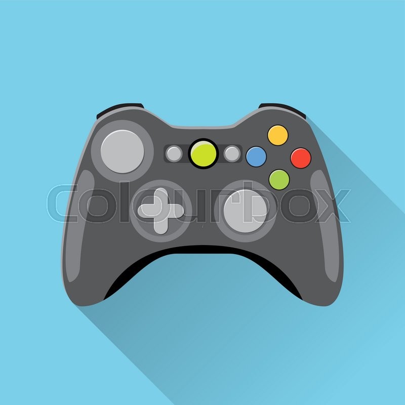 800x800 Video Game Controller Icon. Wireless Grey Gamepad. Vector