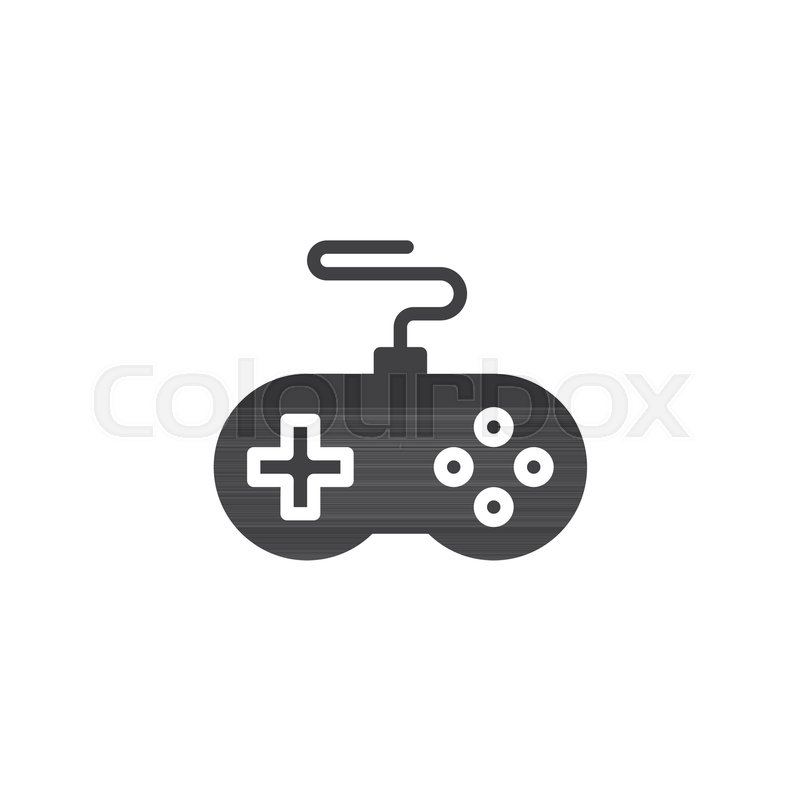 800x800 Game Controller Vector Icon. Filled Flat Sign For Mobile Concept