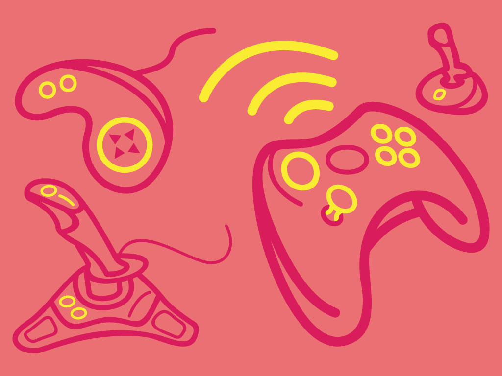1024x768 Game Controller Vectors