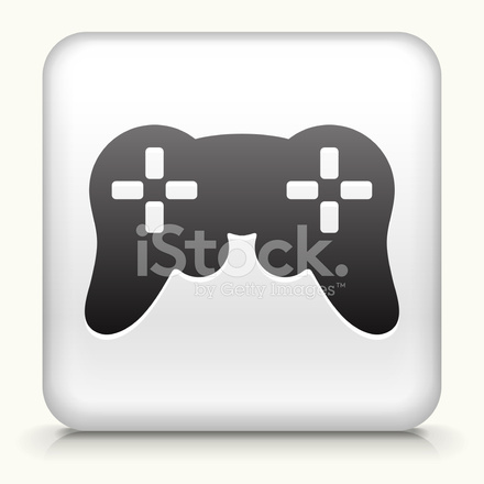 440x440 Square Button With Game Controller Royalty Free Vector Art Stock