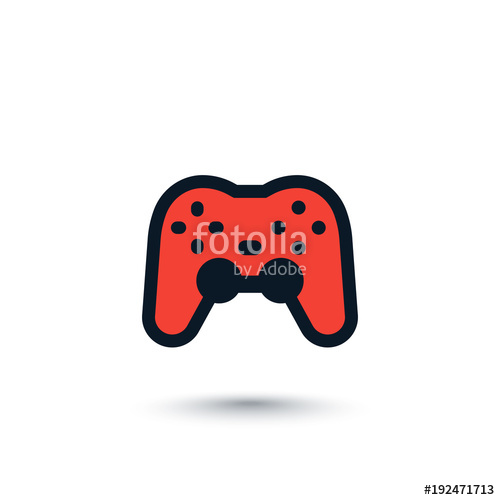 500x500 Gamepad, Game Controller Vector Icon On White Stock Image And