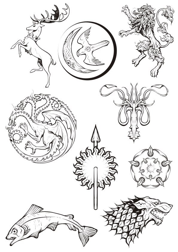 595x842 Game Of Thrones Fan Art Vector Free Vector Download