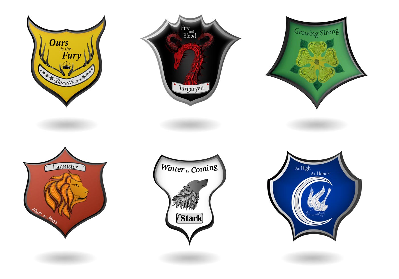 1400x980 Game Of Thrones Vectors With Coats Of Arms